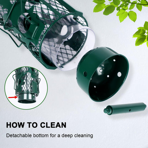Gbekery garden-friendly bird feeder blending with green scenery