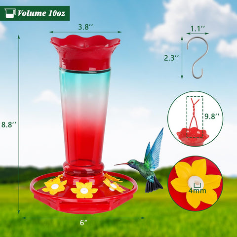 Gbekery 10oz glass bottle feeder, easy to fill and refill nectar