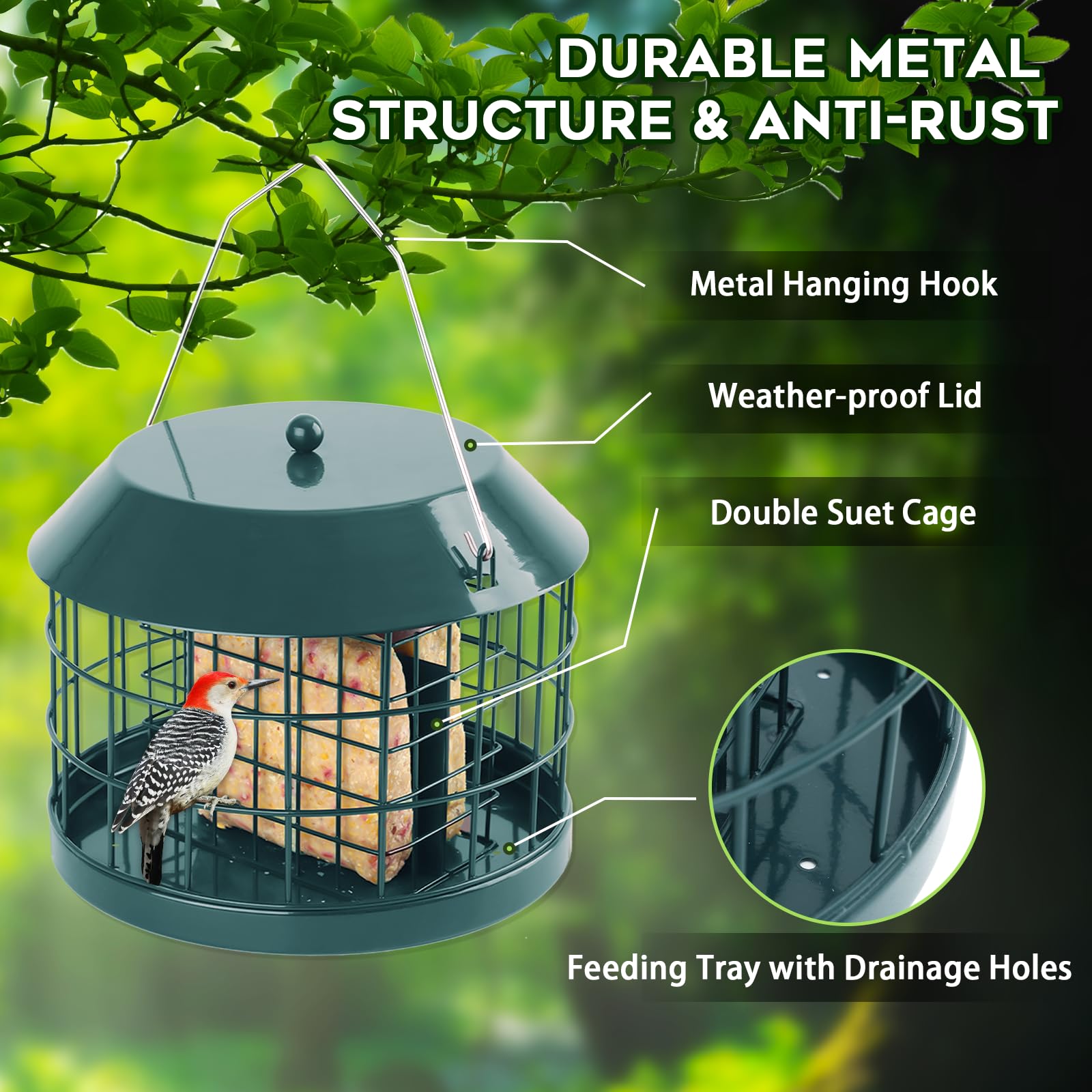 Gbekery hanging hook design enables versatile placement on trees or poles