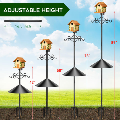 Gbekery height-adjustable pole adapts from 42 to 89 inches for flexibility.