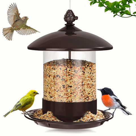 Gbekery metal bird feeder lid and tray, sturdy and rust-resistant for outdoors.