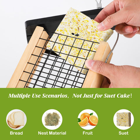 Gbekery feeder with movable cover for easy refills and cleaning