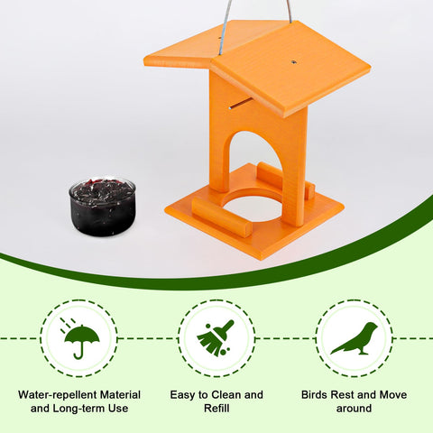 Gbekery Oriole Feeder easy cleaning supports hygiene for birds.