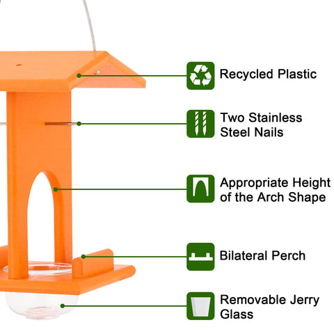 Gbekery Oriole Feeder fruit-side design attracts orioles with varied treats.