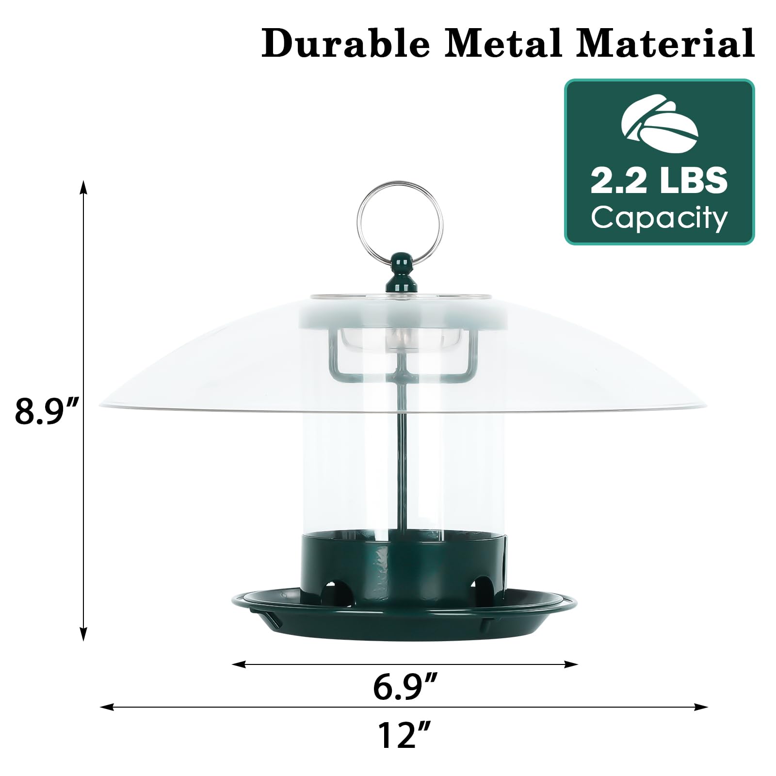 GBekery outdoor feeder hanging hook for easy placement on trees or shepherd hooks