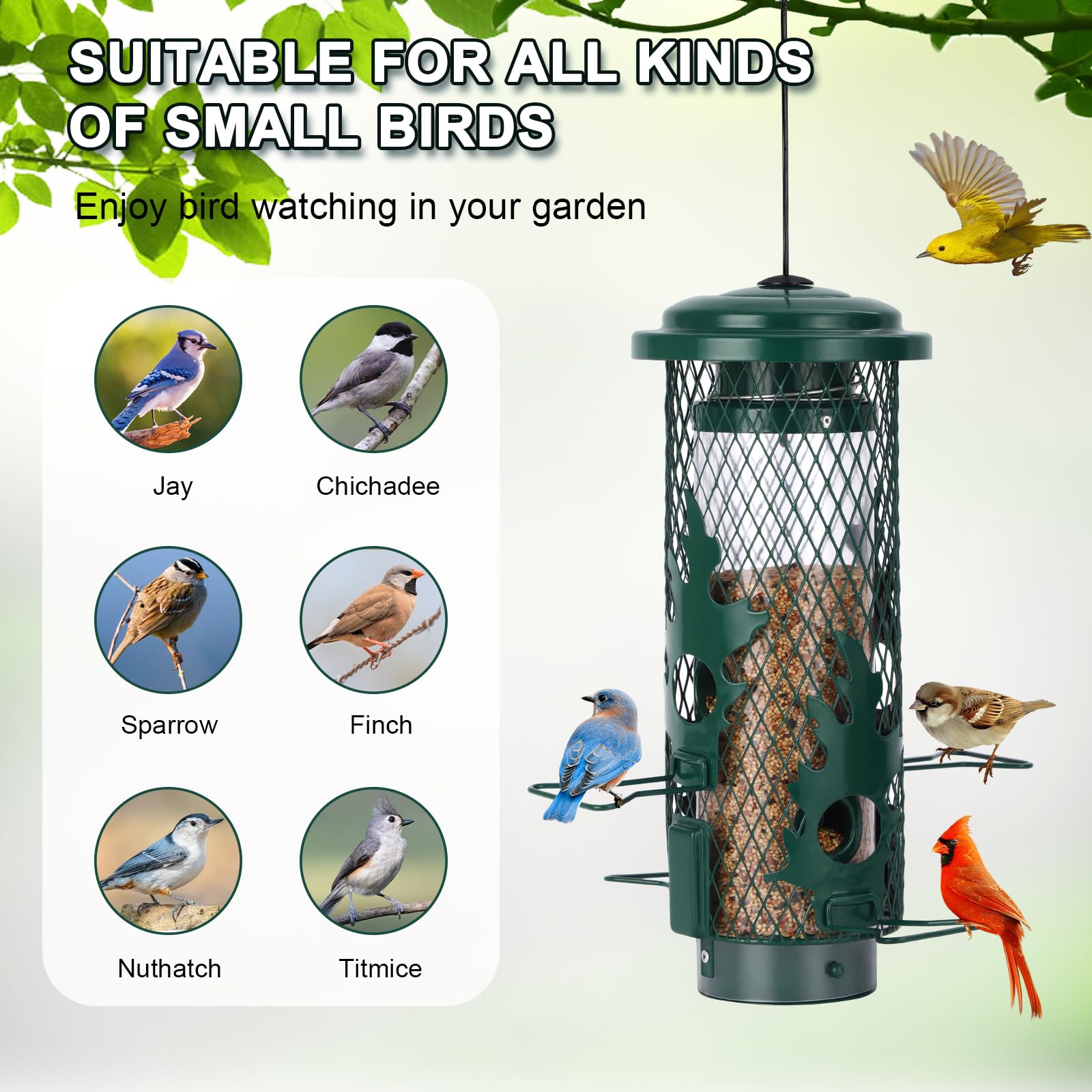 Compact outdoor feeder from Gbekery ideal for small birds