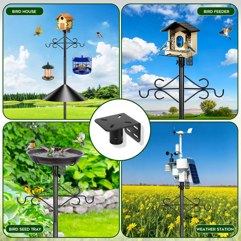 Gbekery outdoor-ready pole blends with gardens for natural birdwatching.