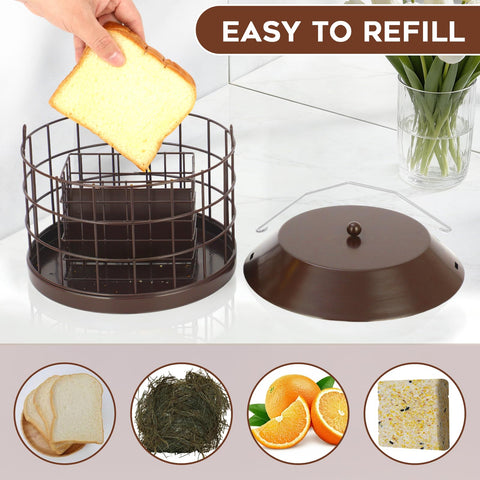 Gbekery removable roof enables quick refills and easy cleaning.