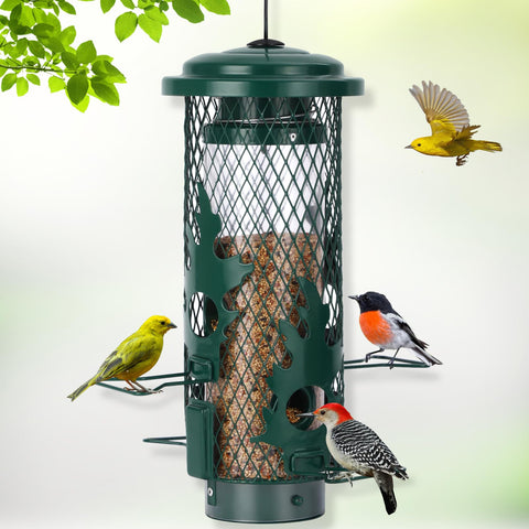 Gbekery squirrel-proof bird feeder with gravity-activated mechanism for outdoors