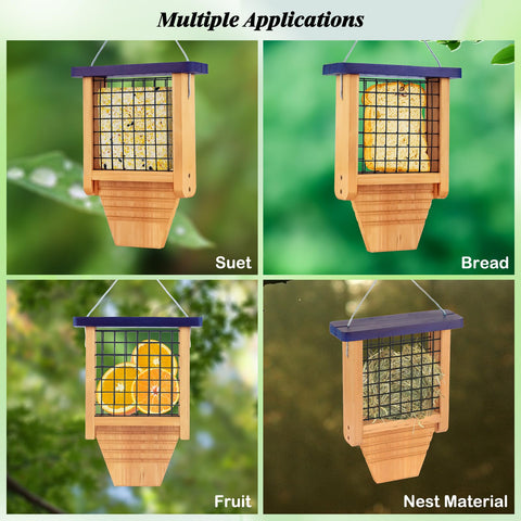Gbekery wide-application feeder suitable for suet, seeds, fruit and more.