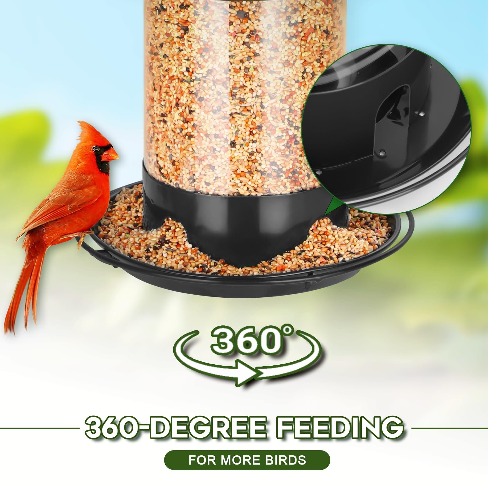 Gbekery wide mouth opening for easy filling and monitoring