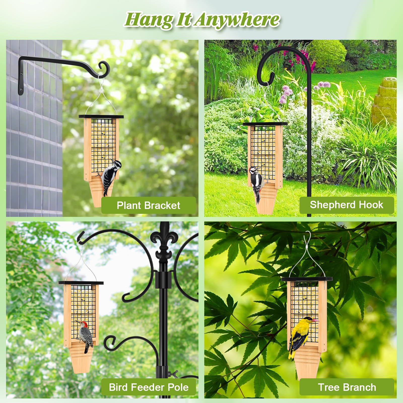 Gbekery large yard feeder adds charm while inviting diverse birds