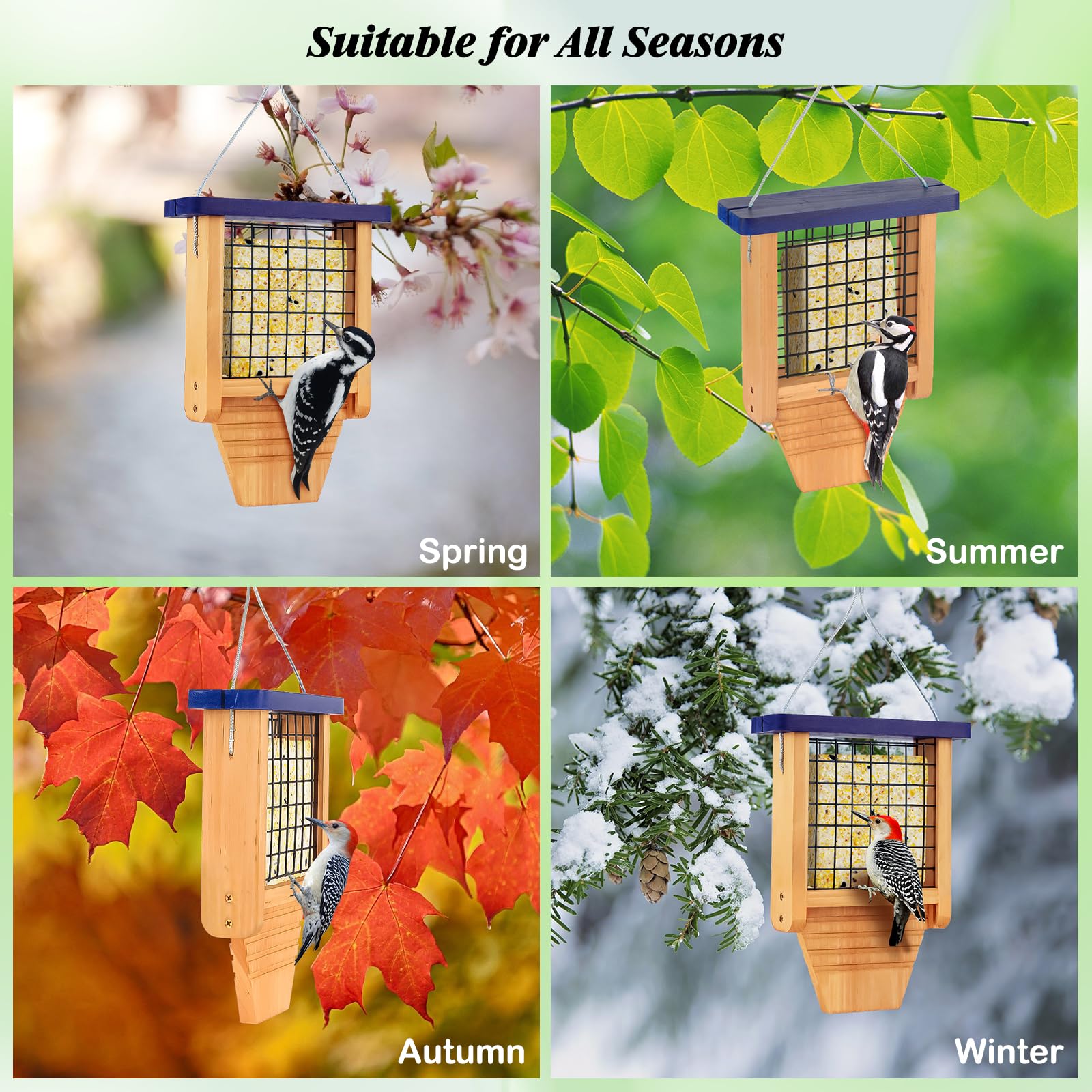 Gbekery yard decor bird feeder adds charm while attracting wild birds.