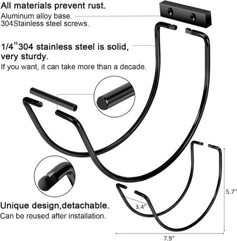 GBESTWOOW 304 stainless steel hose holder offering rust-resistant outdoor durability.