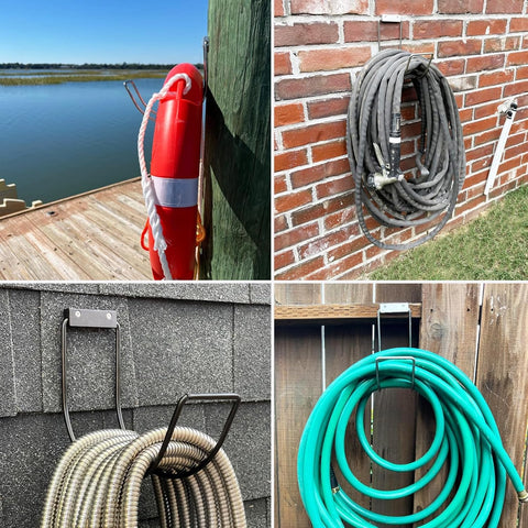 GBESTWOOW large-capacity storage fits up to 150 ft of hose.