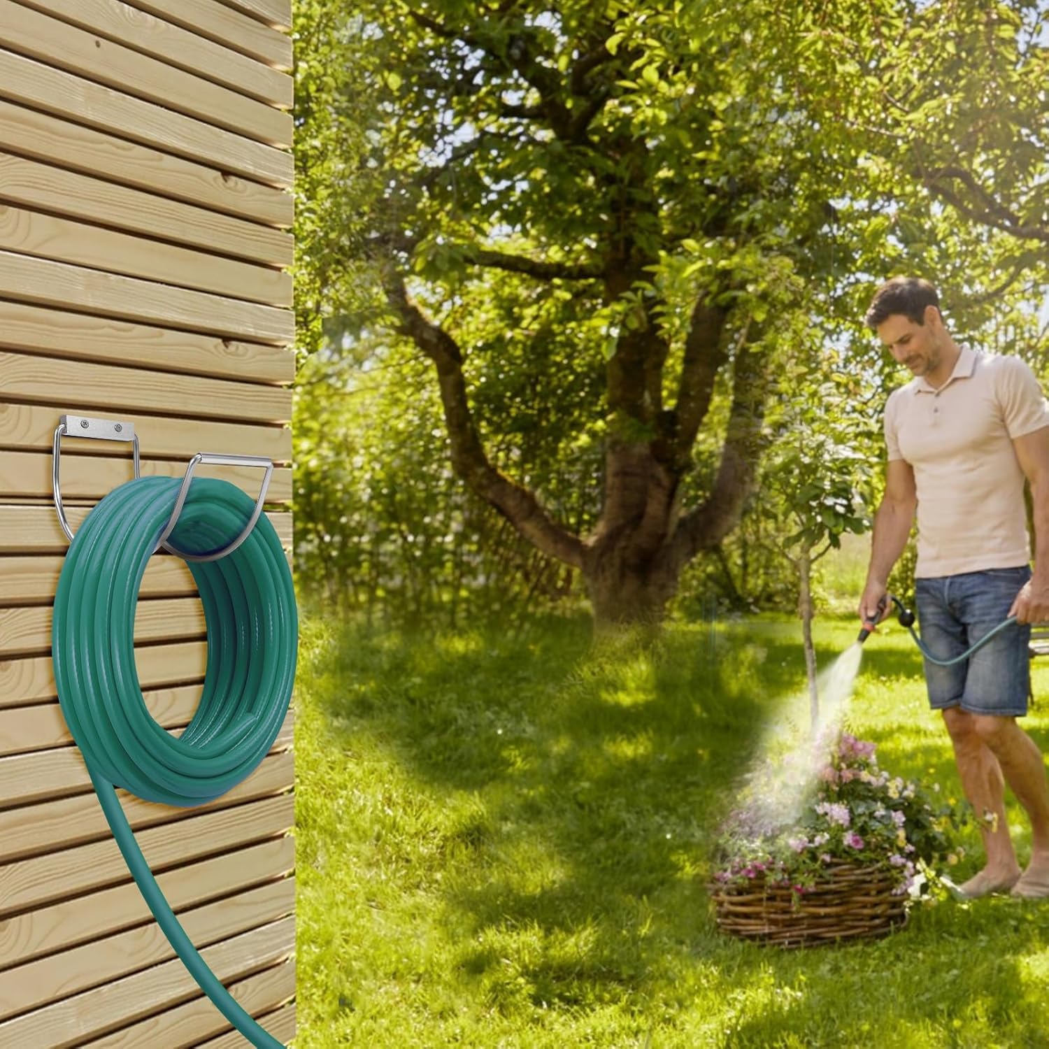 GBESTWOOW stainless steel hose holder 304 offers rust-free durability.