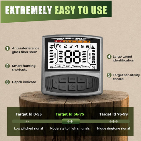 Gbnryg 12-inch waterproof coil enables searches on beaches and shallow water.