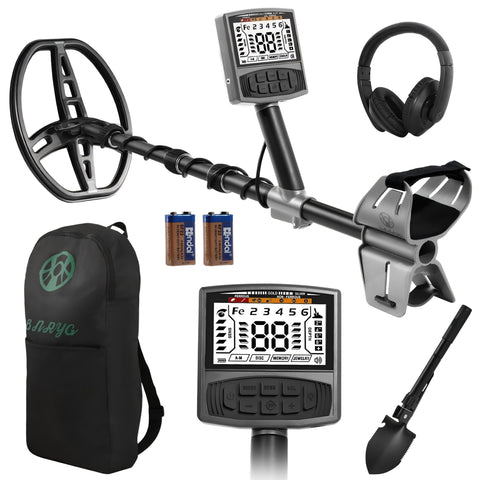 Gbnryg metal detector with LCD backlight for easy beach hunting in low light.