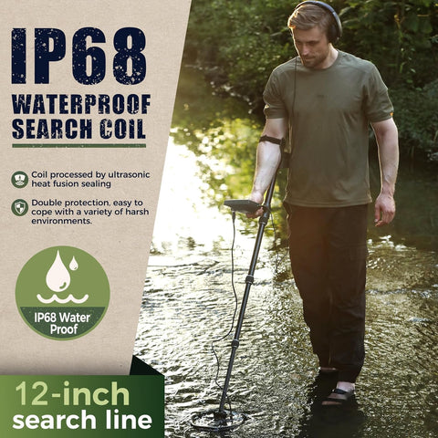Gbnryg IP68 coil withstands splashes during outdoor treasure hunts.