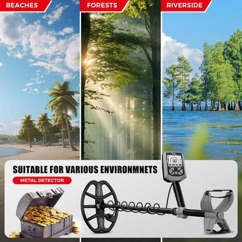 Gbnryg treasure-hunting kit includes headphones and digger for outdoor hunts.