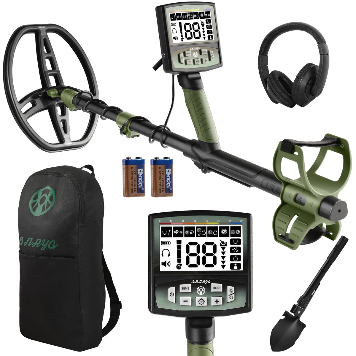Gbnryg professional metal detector with a 12-inch coil for faster area coverage.