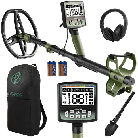 Gbnryg professional metal detector with a 12-inch coil for faster area coverage.