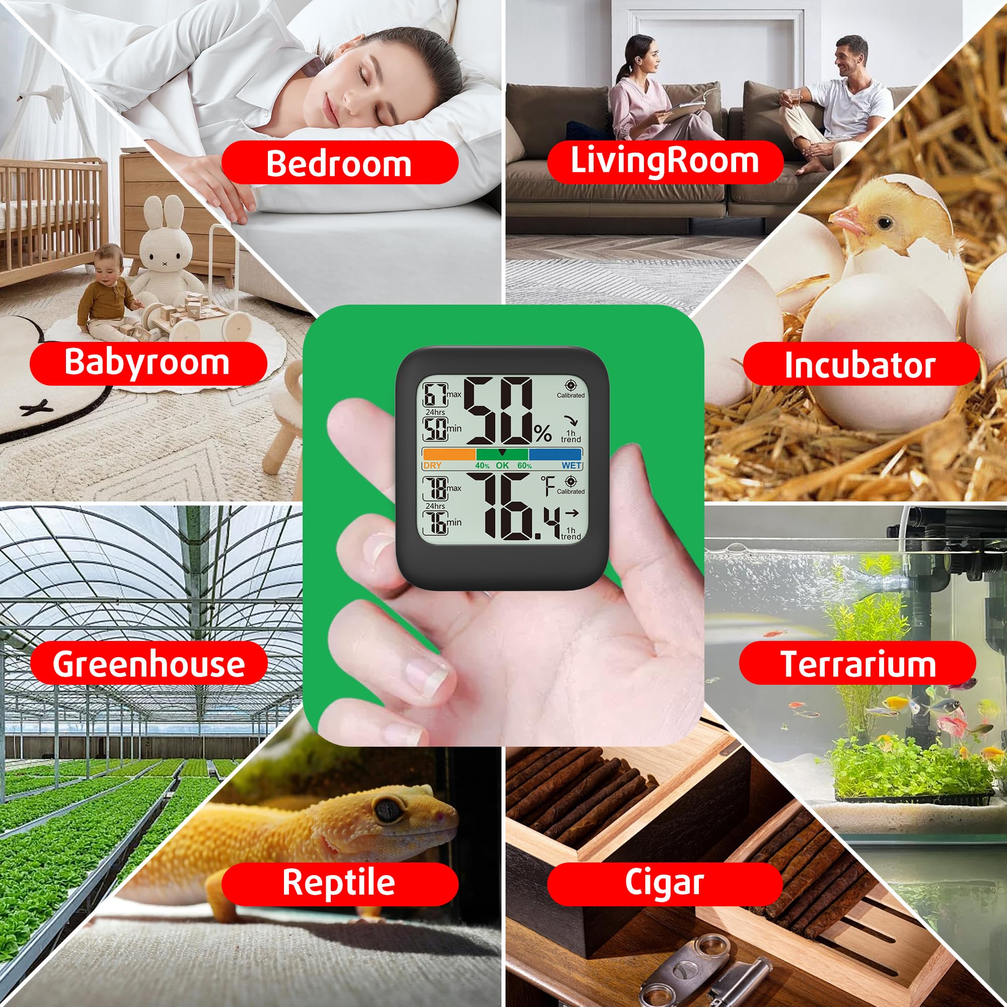 G.CATACC air comfort indicator shows DRY/OK/WET for easy climate sense.