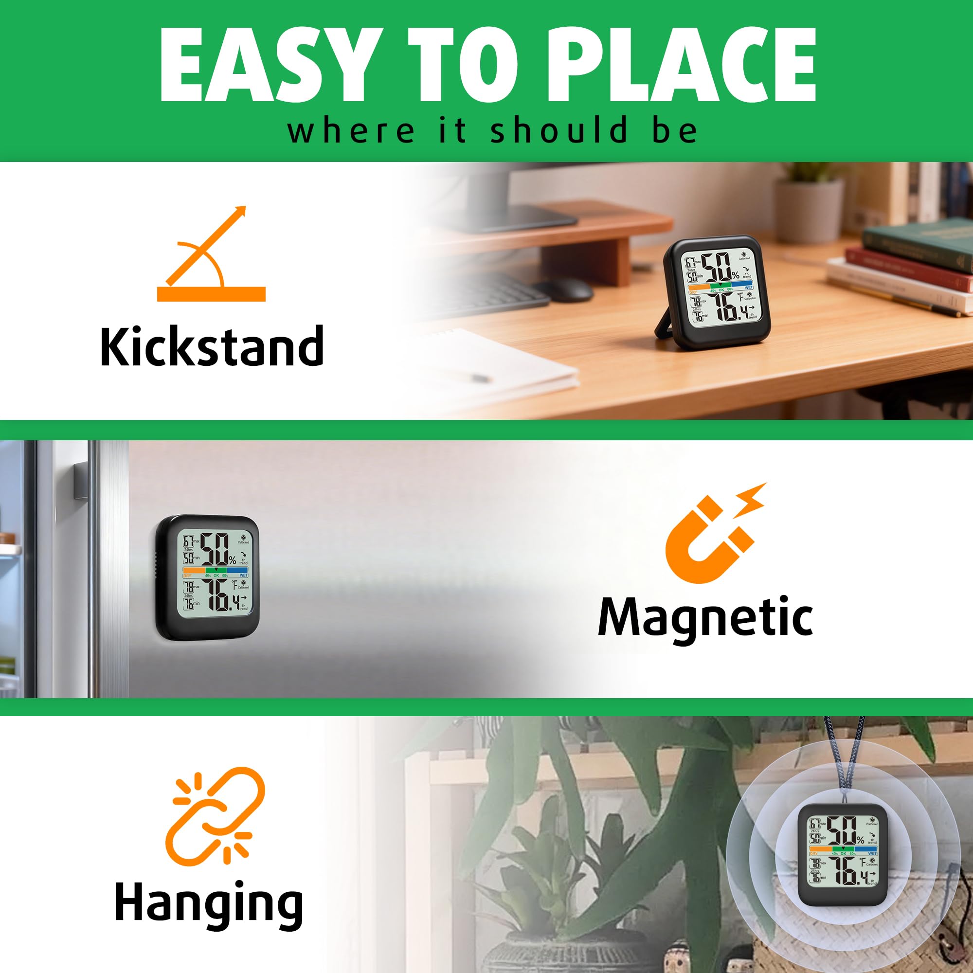 G.CATACC humidity meter compact sensor ideal for precise humidity checks.