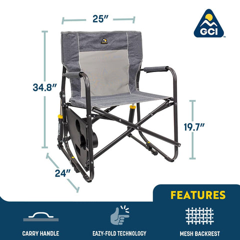 Close-up of GCI Freestyle Rocker frame showing durable steel construction