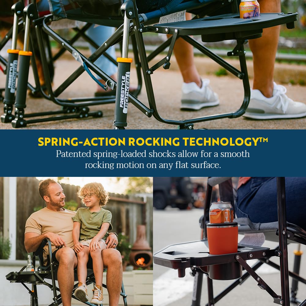 GCI Freestyle Rocker at the beach with compact fold for travel