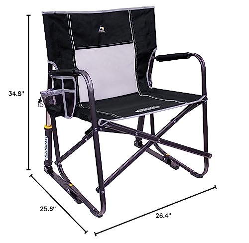 GCI Freestyle Rocker XL outdoors at campfire for relaxed seating