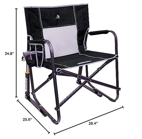 GCI Freestyle Rocker XL outdoors at campfire for relaxed seating