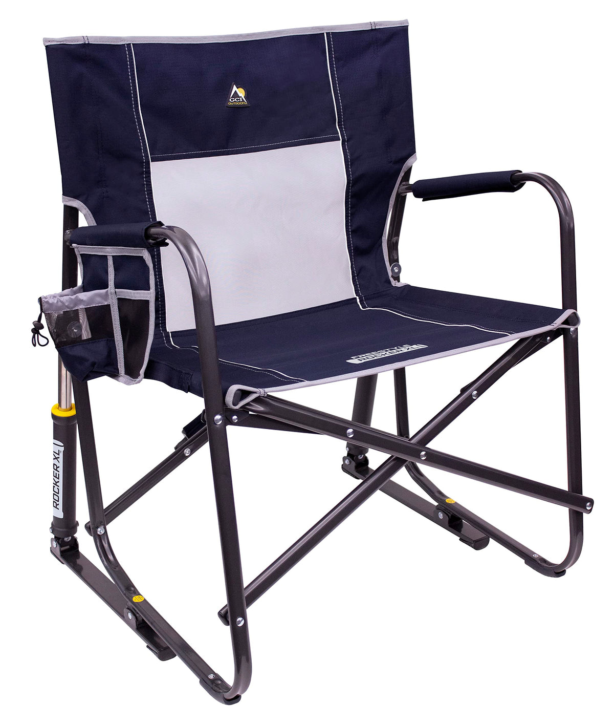 GCI Outdoor Freestyle Rocker XL seat close-up highlighting roomy comfort for outdoor seating.