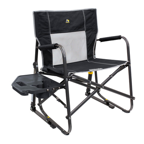 GCI Outdoor Freestyle Rocker XL side-table view showing convenient surface for drinks