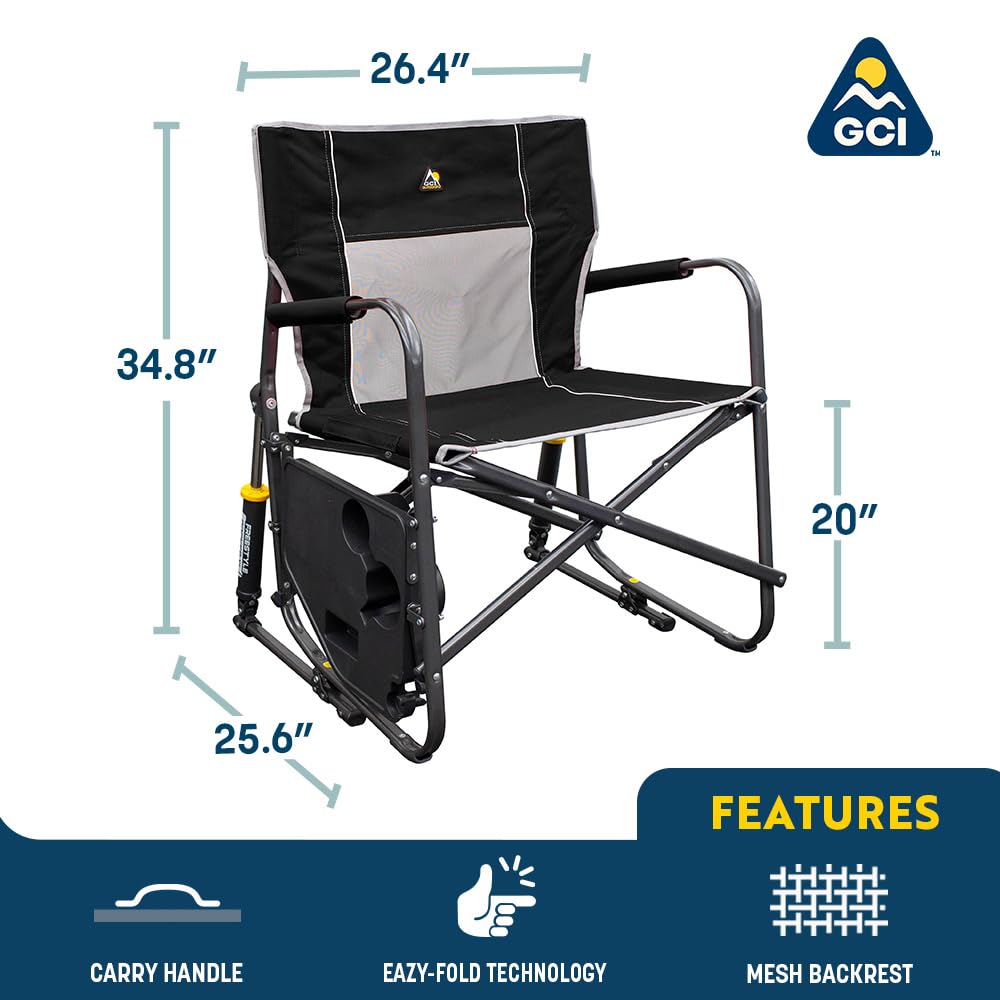 GCI Outdoor Freestyle Rocker XL steel frame delivers strong support and durability.