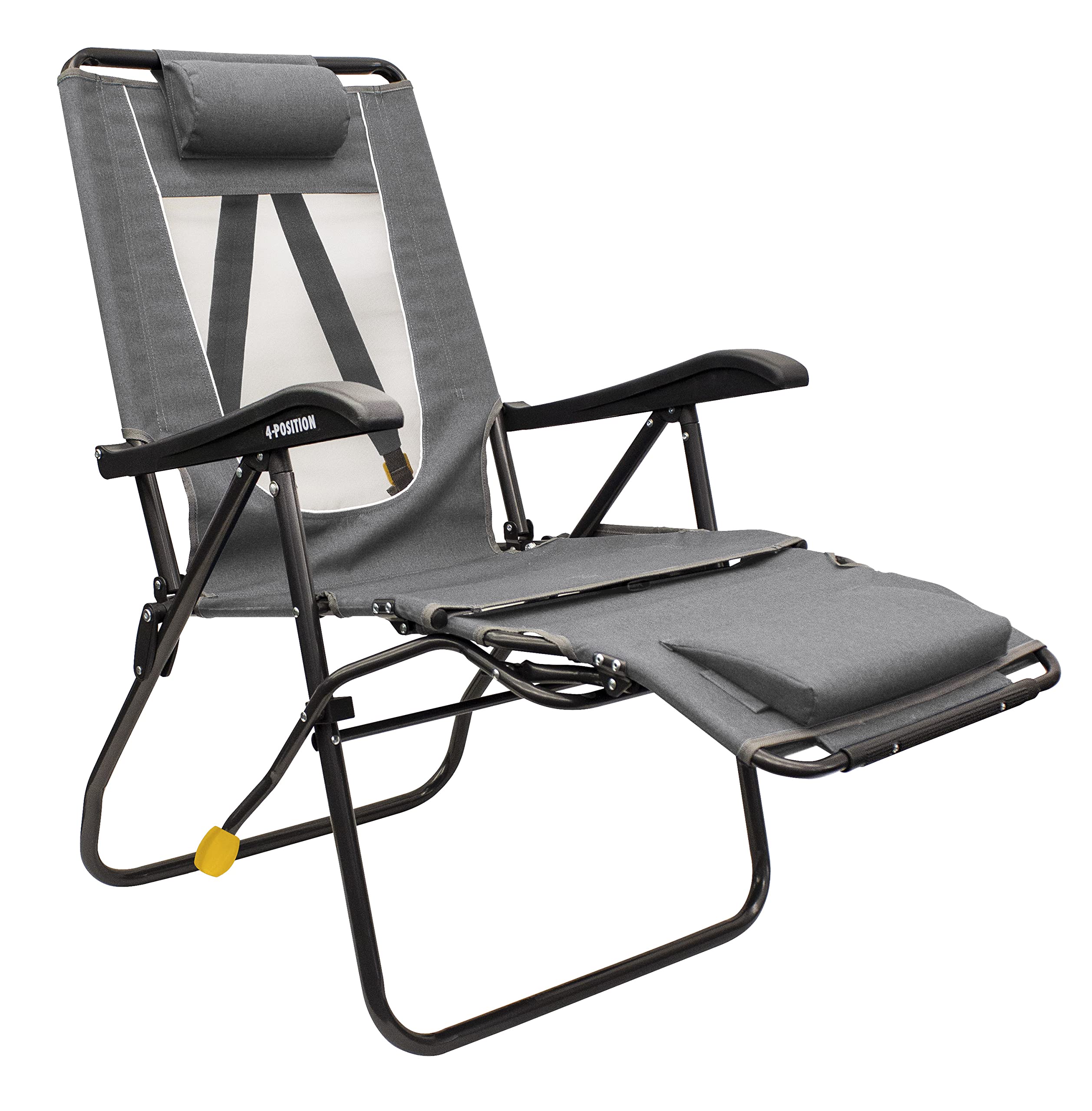 Legz Up Lounger offers secure angle via locking backrest.