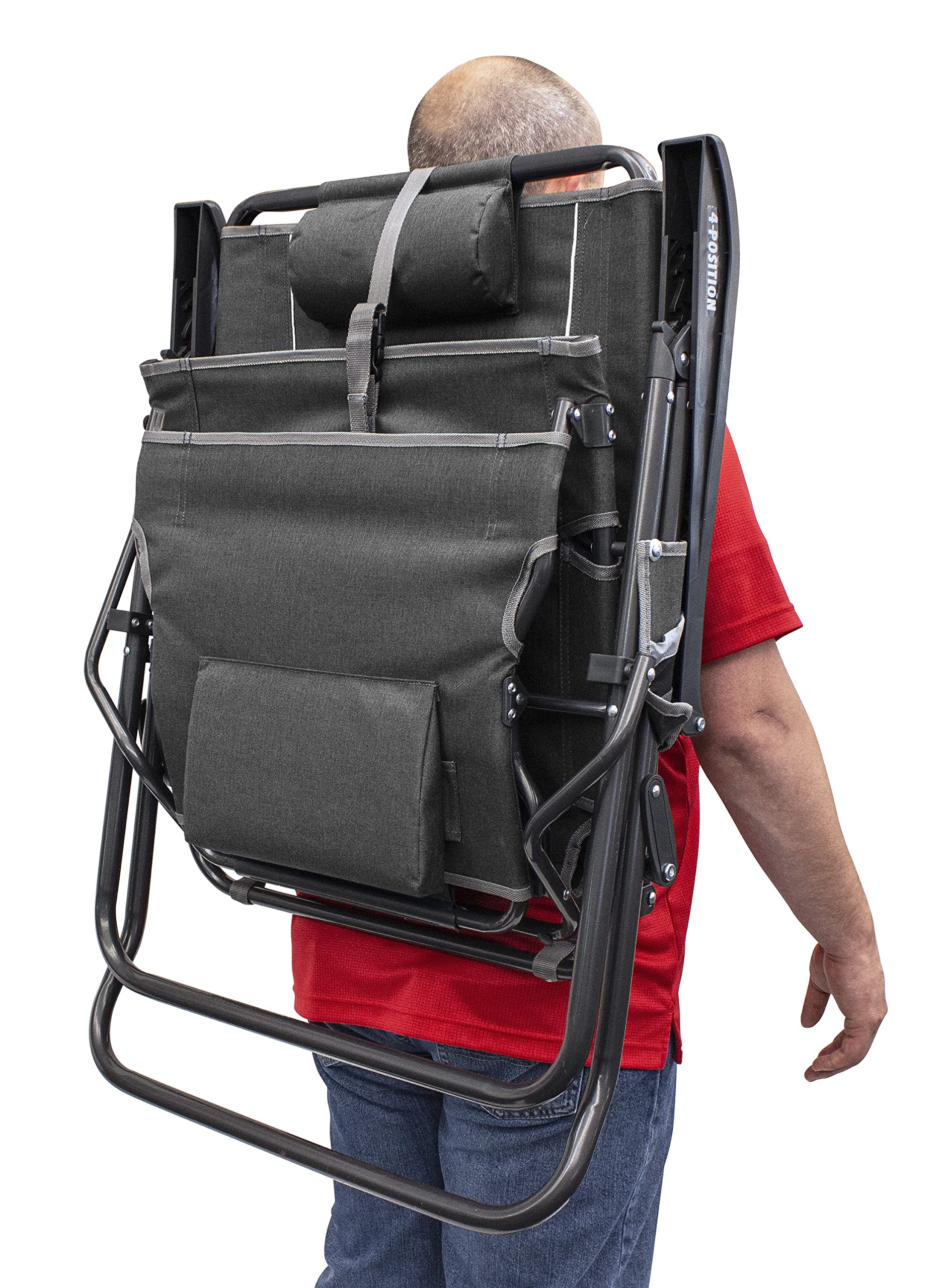 GCI Outdoor Legz Up Lounger leg rest elevates while backrest stays.