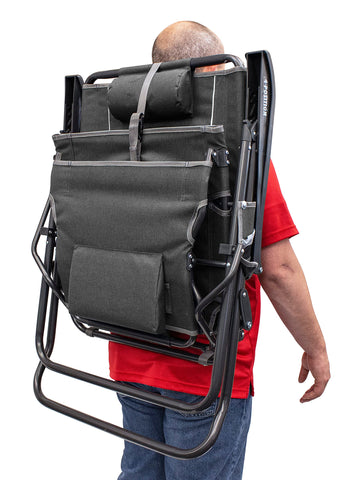 GCI Outdoor Legz Up Lounger leg rest elevates while backrest stays.