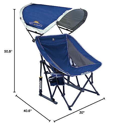 GCI Outdoor Pod Rocker with powder-coated steel frame provides sturdy 250-pound seating.