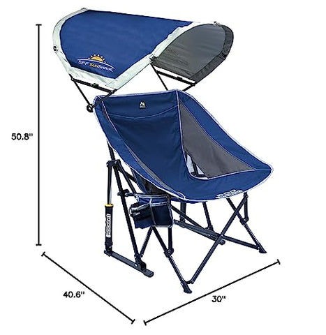 GCI Outdoor Pod Rocker with powder-coated steel frame provides sturdy 250-pound seating.
