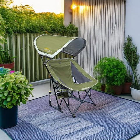 GCI Pod Rocker shows a structured sling seat for quick lounging outdoors.
