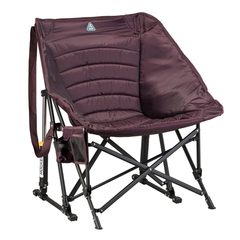 GCI Outdoor Puff Rocker Amethyst frame showcases sturdy, portable seating for outdoor moments.