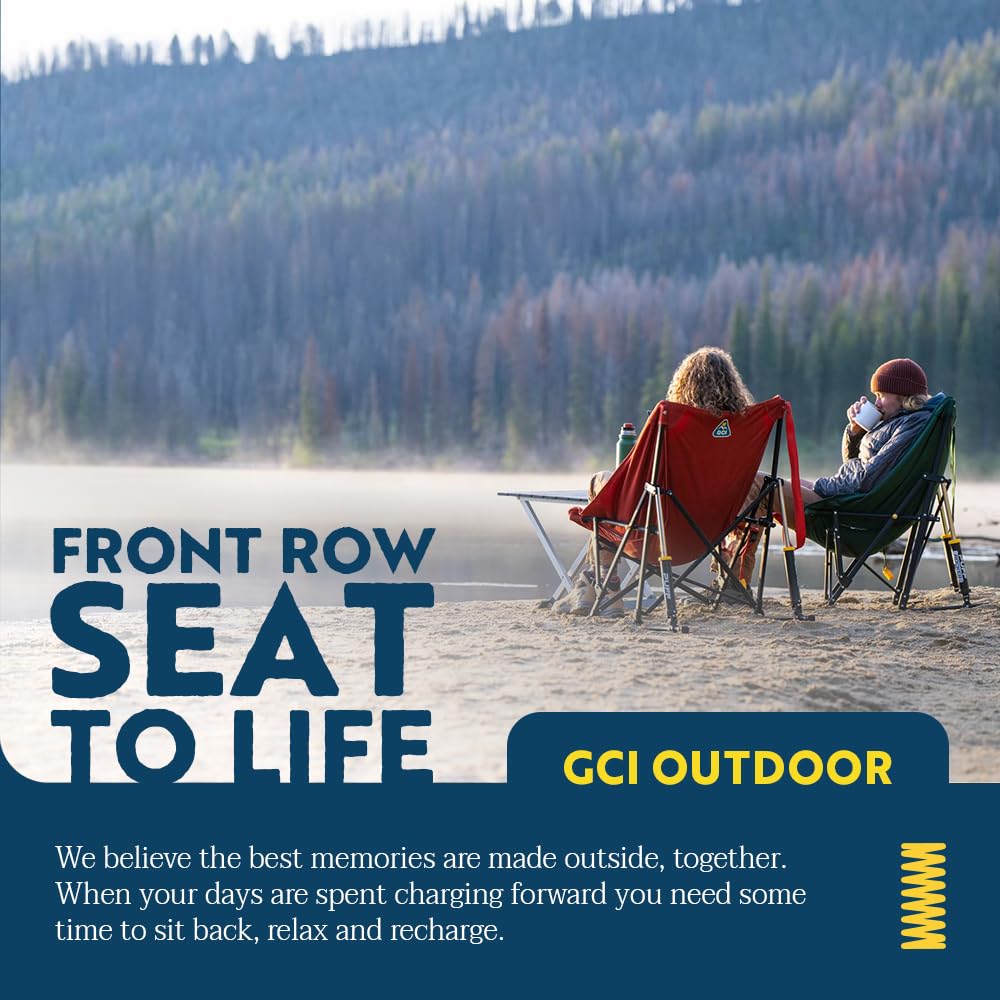 GCI Outdoor Puff Rocker Hunter camping site by the fire pit