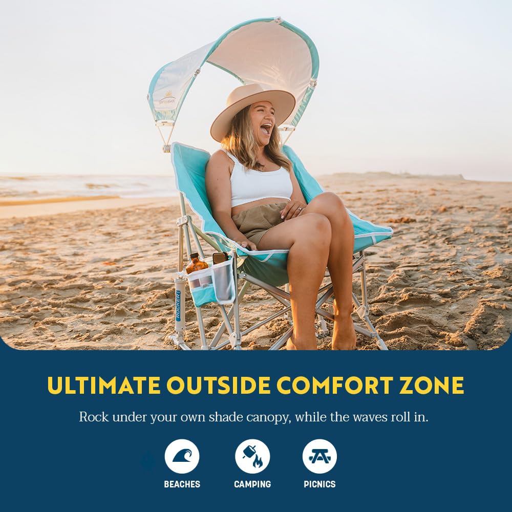 GCI Pod Rocker features mesh panels to keep you cool outdoors.