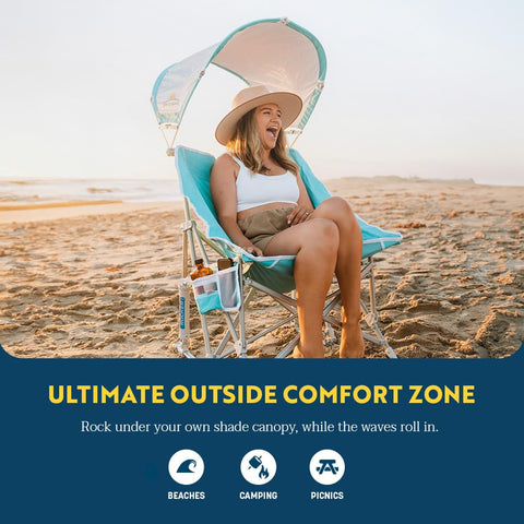 GCI Pod Rocker features mesh panels to keep you cool outdoors.