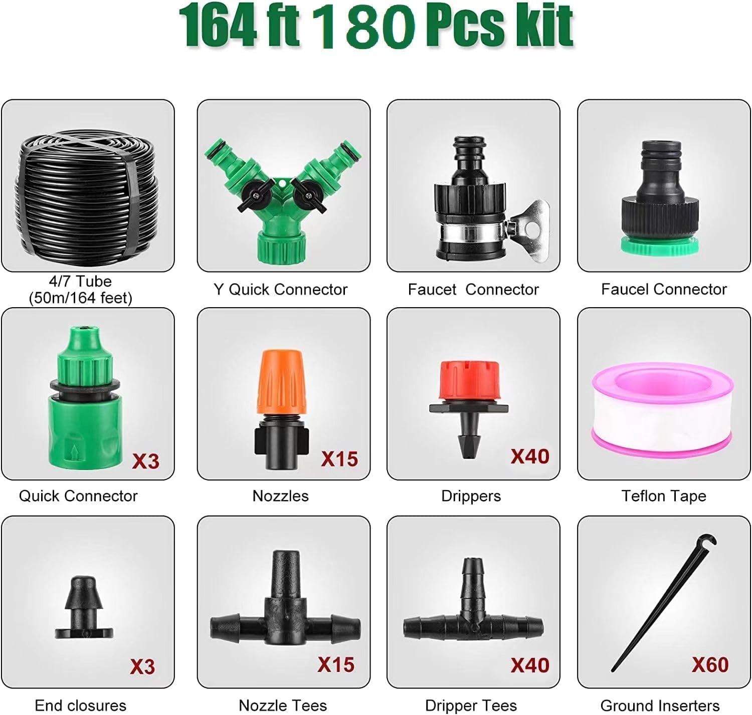 GCNBCNB adjustable nozzles deliver precise water for diverse plants.