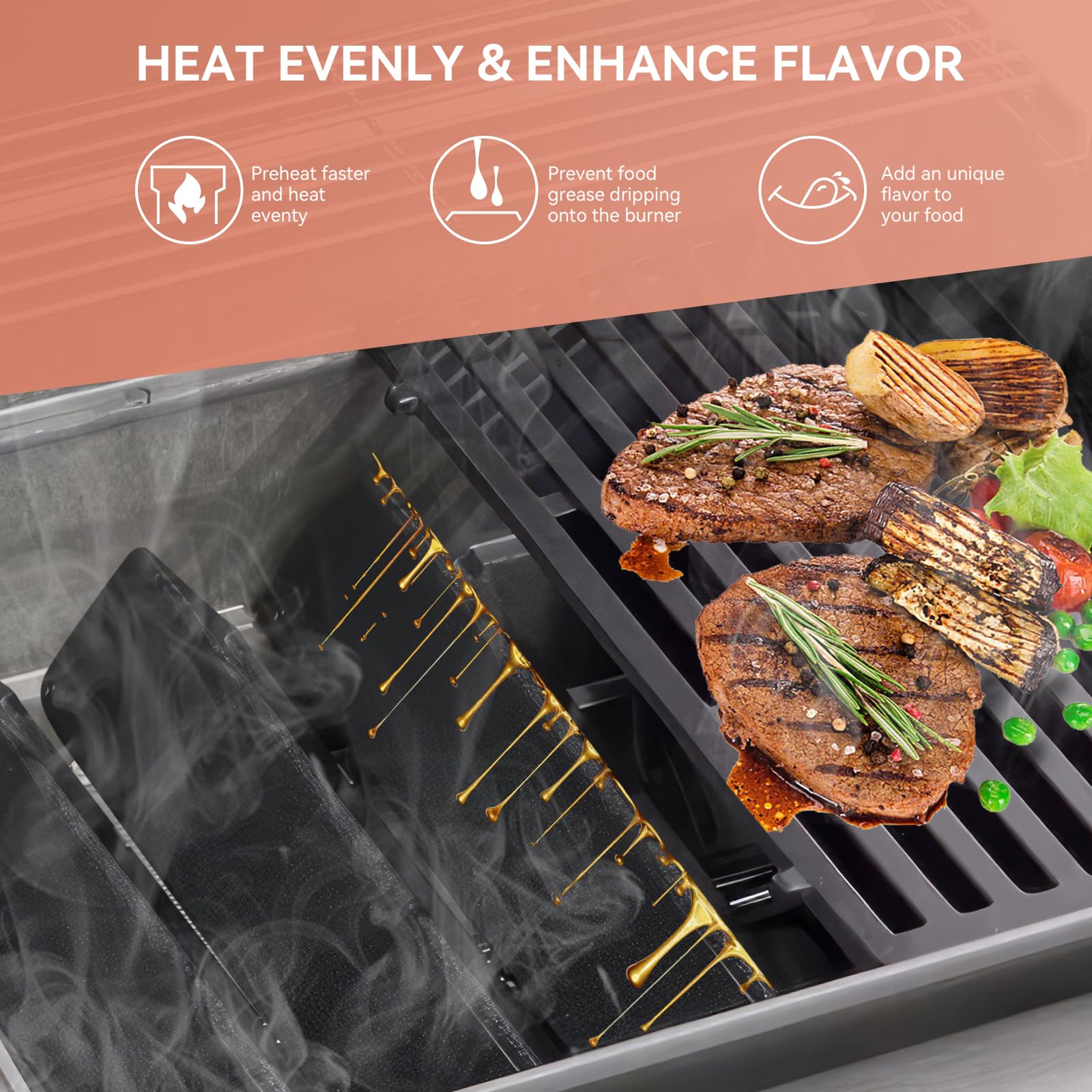 Gcostar 16GA bars endure heavy use and heat cycles for Weber Spirit grills