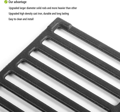 Gcostar 7637 front-control compatible grates fit Spirit models with front panels.