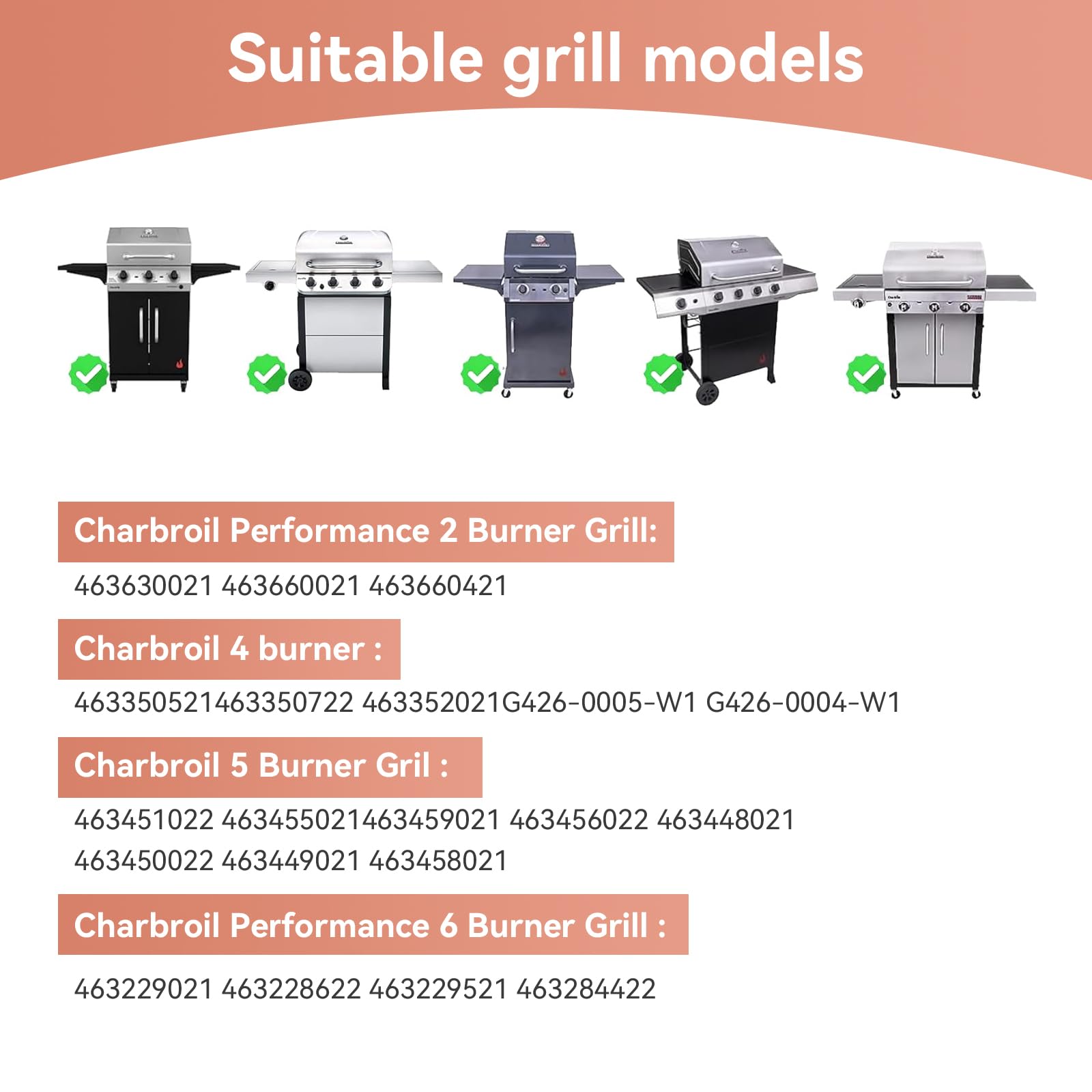 Gcostar cast iron grate for 5-burner grill 463466522 — robust construction with high heat retention.