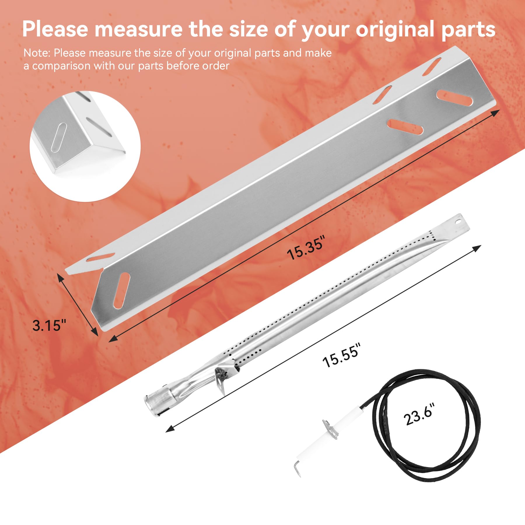 Gcostar Cuisinart GAS9556AS heat plates provide durable, easy-to-clean surfaces.